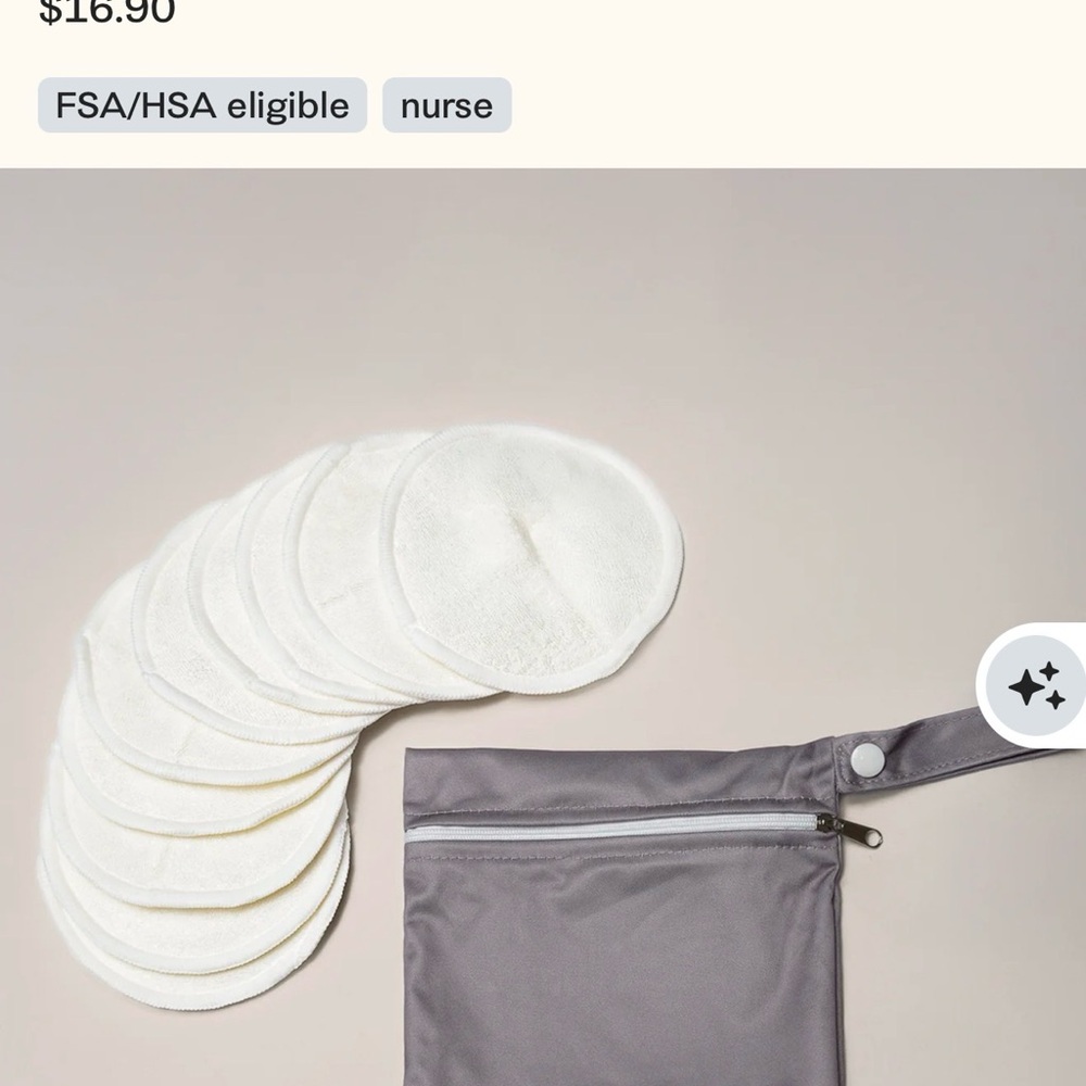 Kindred Bravely Nursing Pads with Gray Pouch